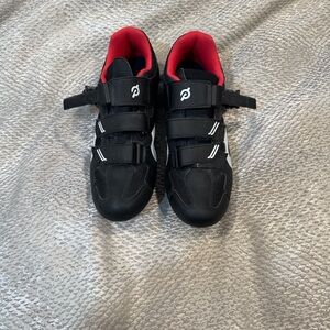 Peloton Black and Red Cycling Shoes